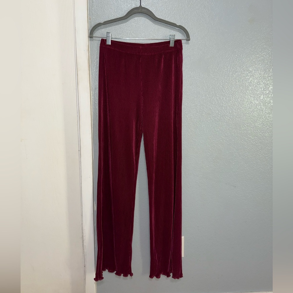 Burgundy Velvet Pants